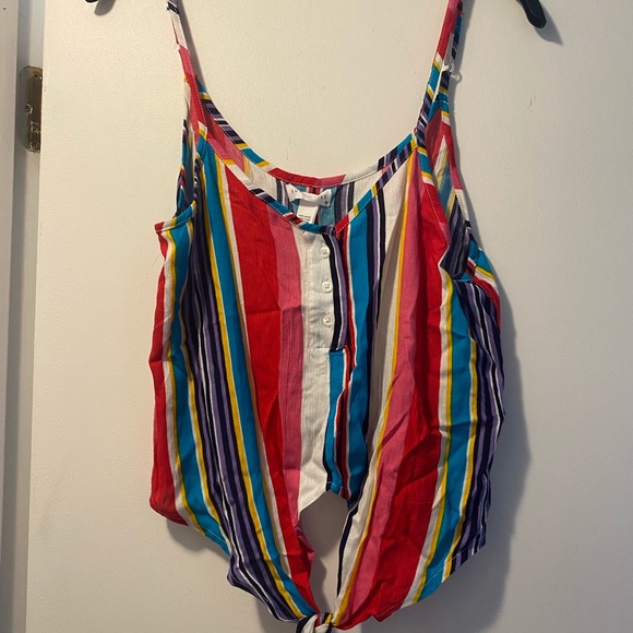 ⚫️ - New Full Tilt sleeveless top tie front medium - Picture 4 of 6